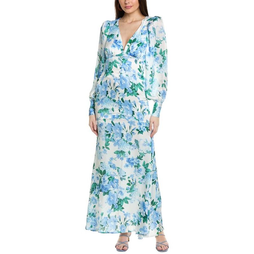 Line & Dot Maxi Dress